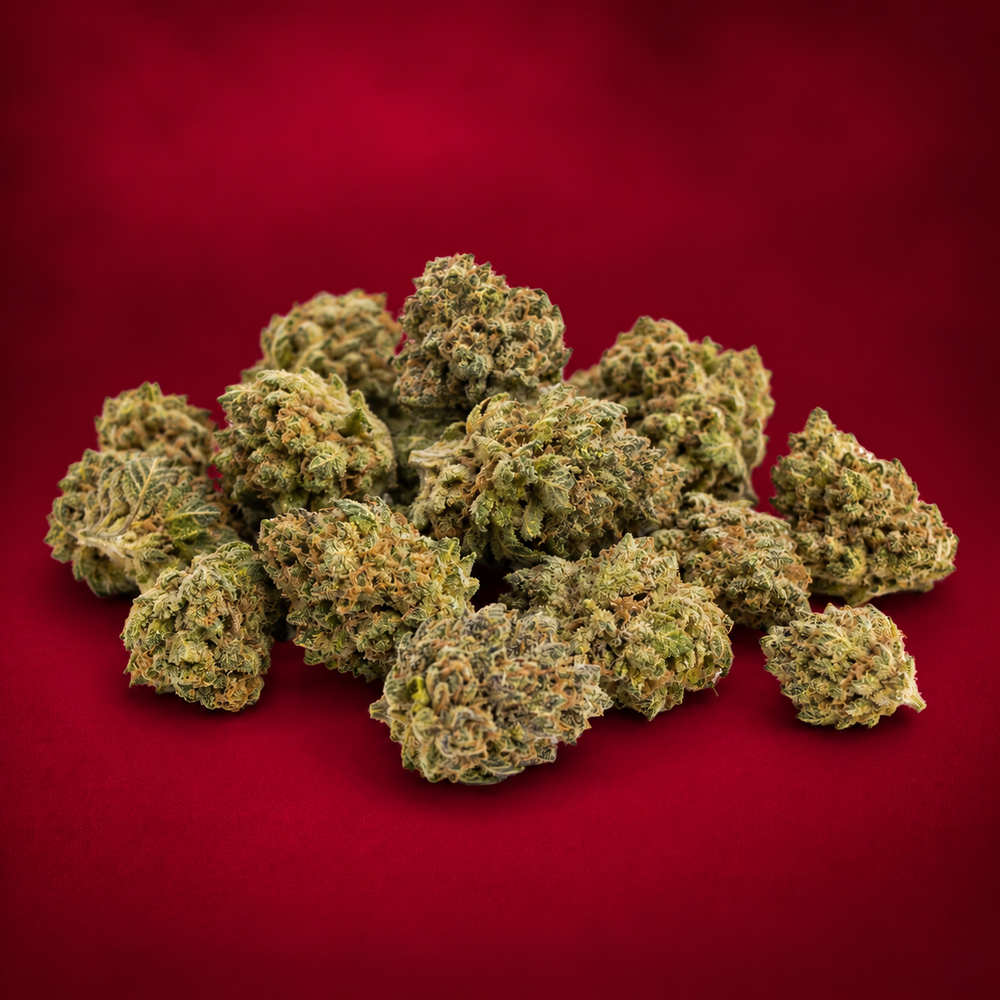 Illustration générée de mini buds Blueberry Muffin CBD 13 % – CBD Express