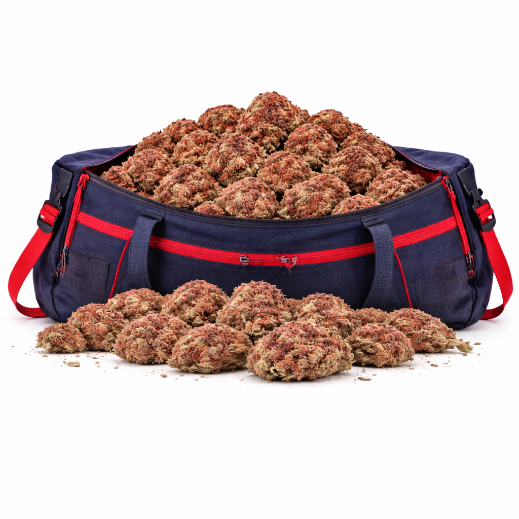 Fleur CBD française "Blueberry Cryo" – Bretagne 🇫🇷 en vrac dans un sac de sport, collection CBD Naturel, Fleurs CBD, Nos Fleurs Classiques