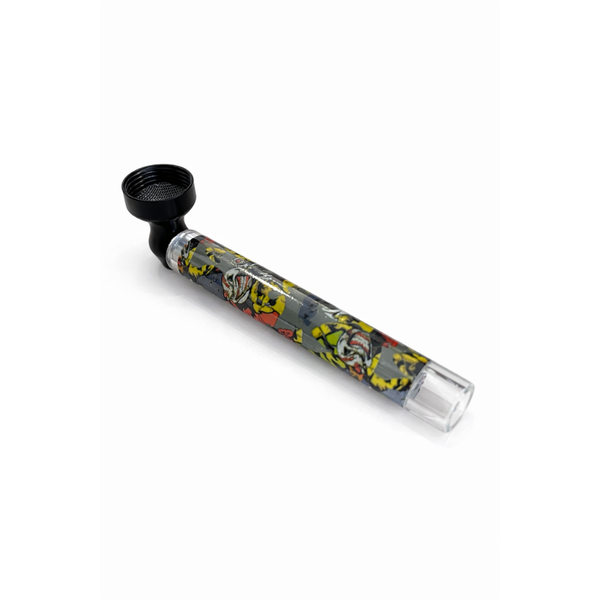 Pipe à résine compacte avec motif coloré, légère et facile à nettoyer, idéale pour Nos Petits Prix.