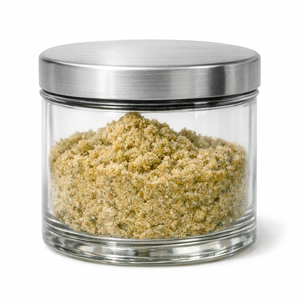 Pollen 20% CBD "Amnesia" naturel en pot en verre avec fermeture métallique, issu de collections Fleurs CBD et Nos promos.