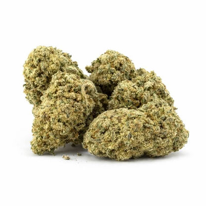 Fleurs CBD naturel "Fleur CBD "Harlequin California"" en gros plan, couleur verte clair, disponible dans nos promos Fleurs CBD.